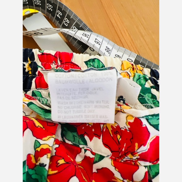 100% Cotton Vintage Vibrant Floral Pleat Skirt - Picture 4 of 7